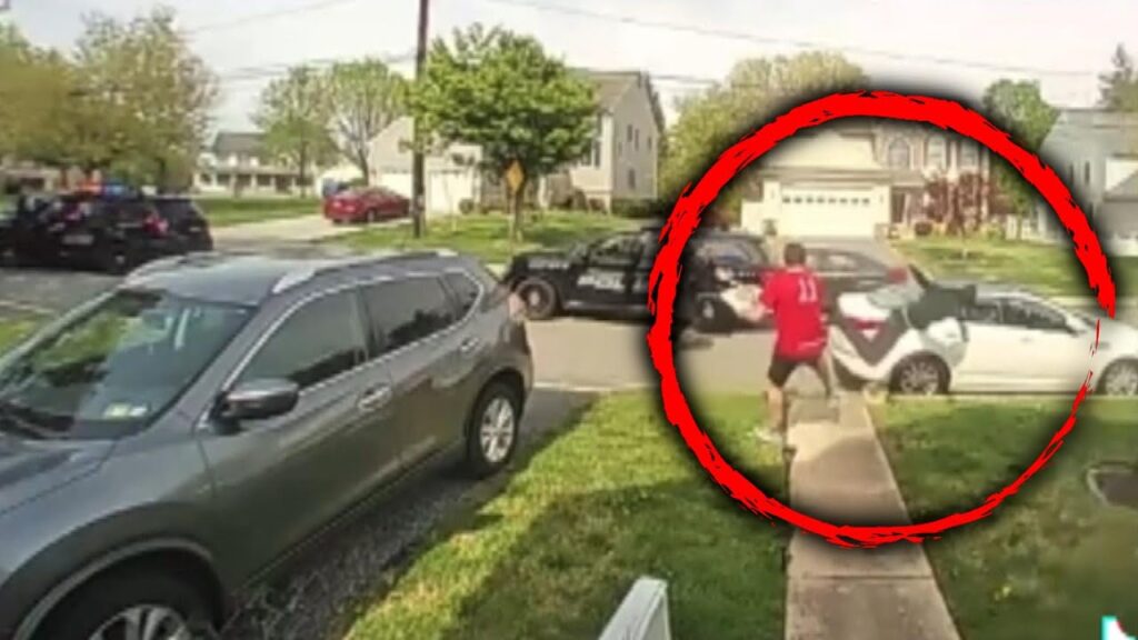 Pizza Delivery Guy Trips Fleeing Suspect From Police