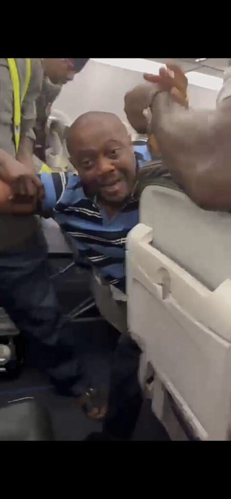 Full Video: An Obidient Arrested After Shouting "Tinubu must never be sworn in" Inside a Plane