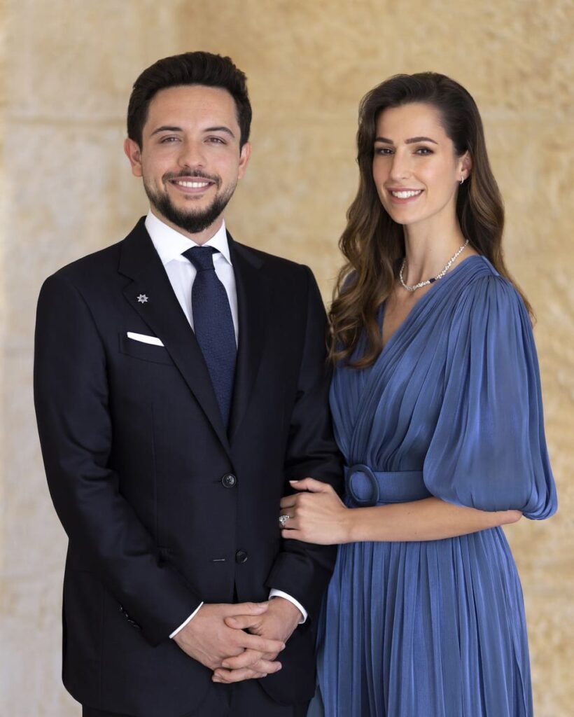Hussein Crown Prince of Jordan and Rajwa Al Saif