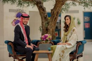 Hussein Crown Prince of Jordan and Rajwa Al Saif