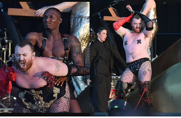 Photos & Video: Singer Sam Smith performs in fishnet tights and sk!mpy pants at the Mad Cool festival