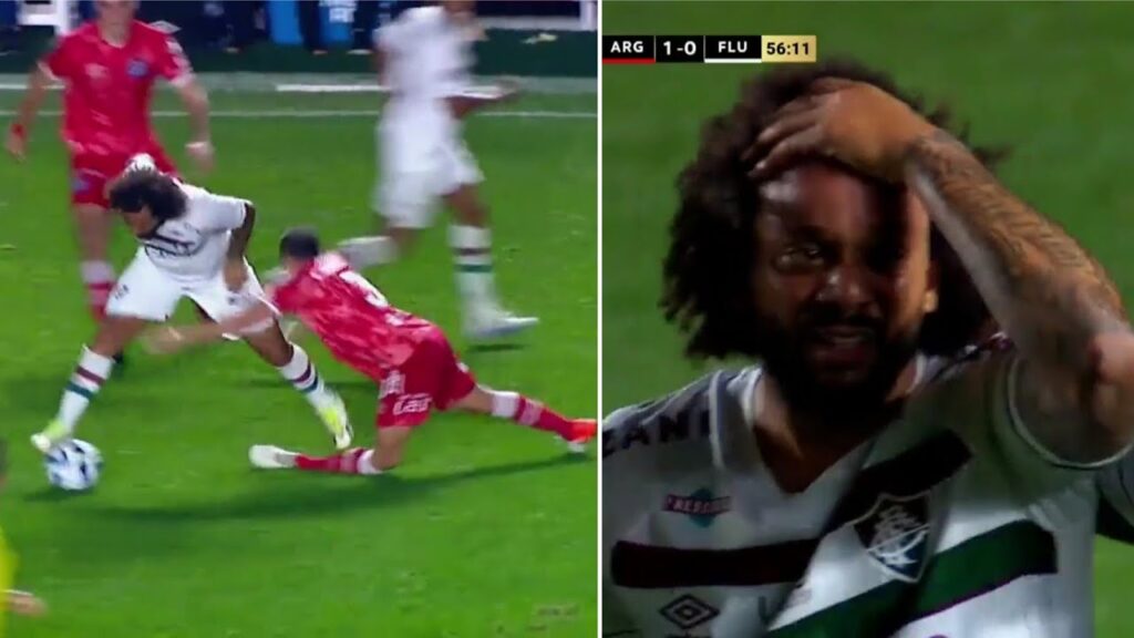 Marcelo in tears after horror tackle on Sanchez in Copa Libertadores match