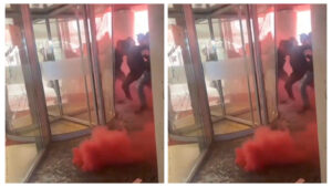 Ajax fans destroys entrance and exit door after 3-0 defeat