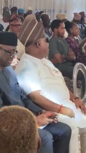 Rare Video of Gov. @AAdeleke_01 , King Sunny Ade, Muyiwa Authentic vibing to @davido 's songs publicly