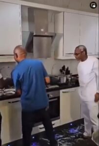 Video of FCT Minister Gbajabiamila Nyemson Wike cooking in a kitchen