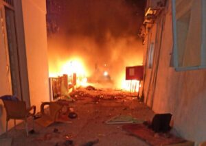 First clear footage of misfire Rocket from Hamas bombed Al Ahli Hospital in Gaza